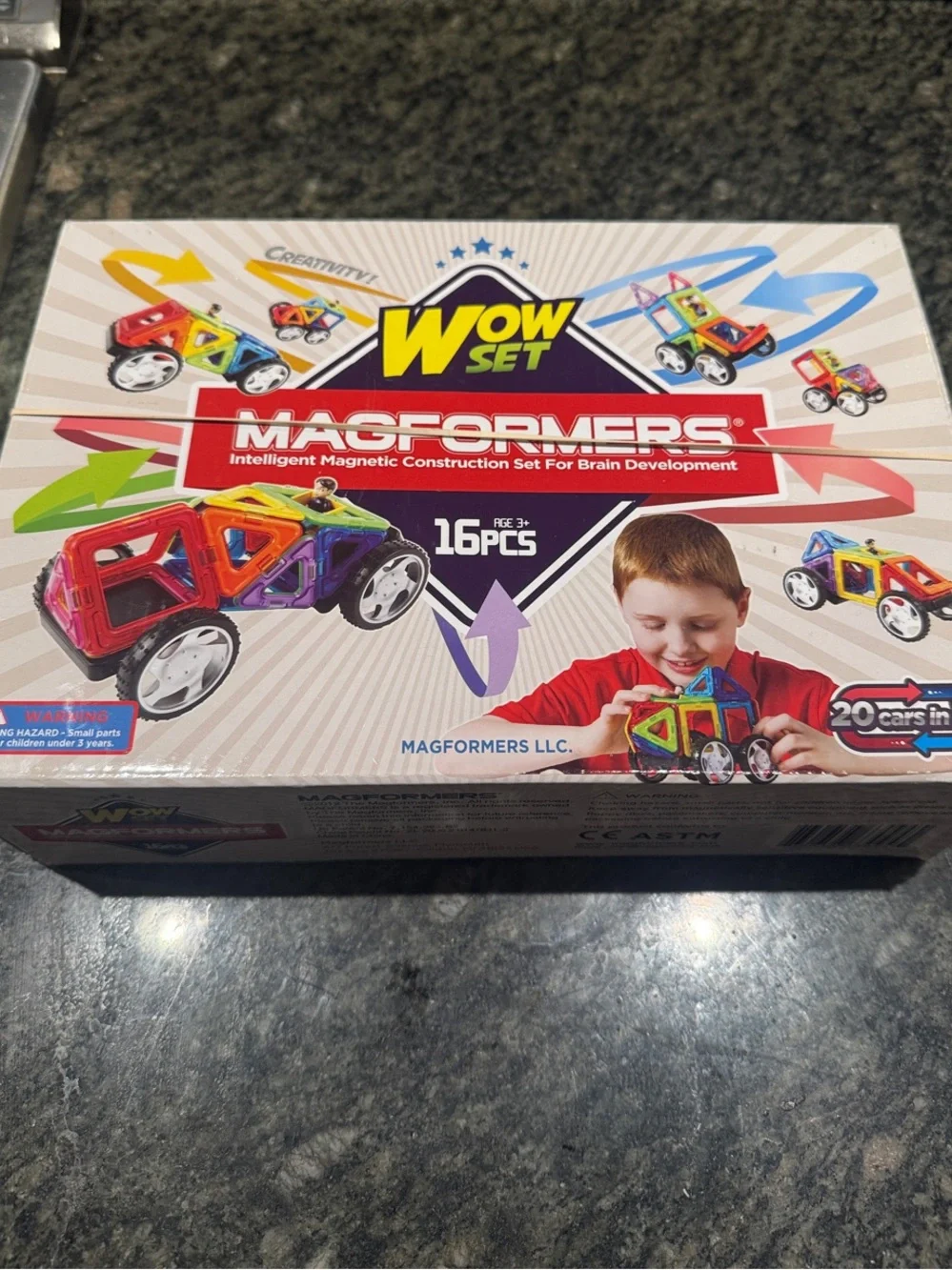 Magformers Wow Set 16-Piece Magnetic Building Toy - Multicolor
